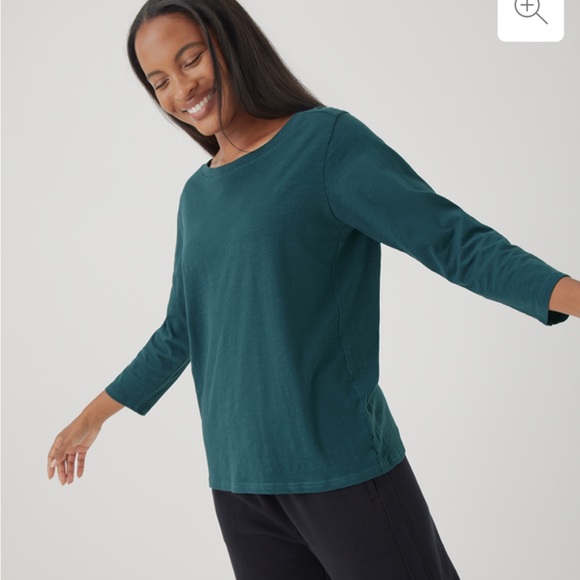 Pact Relaxed slub boatneck in celestrial - Picture 3 of 4